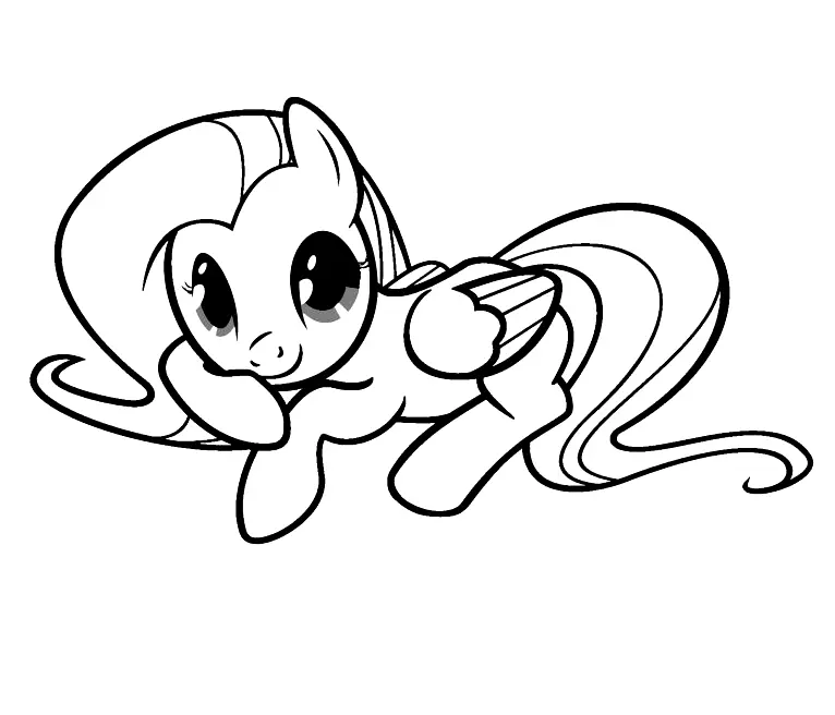 Fluttershy Coloring Pages