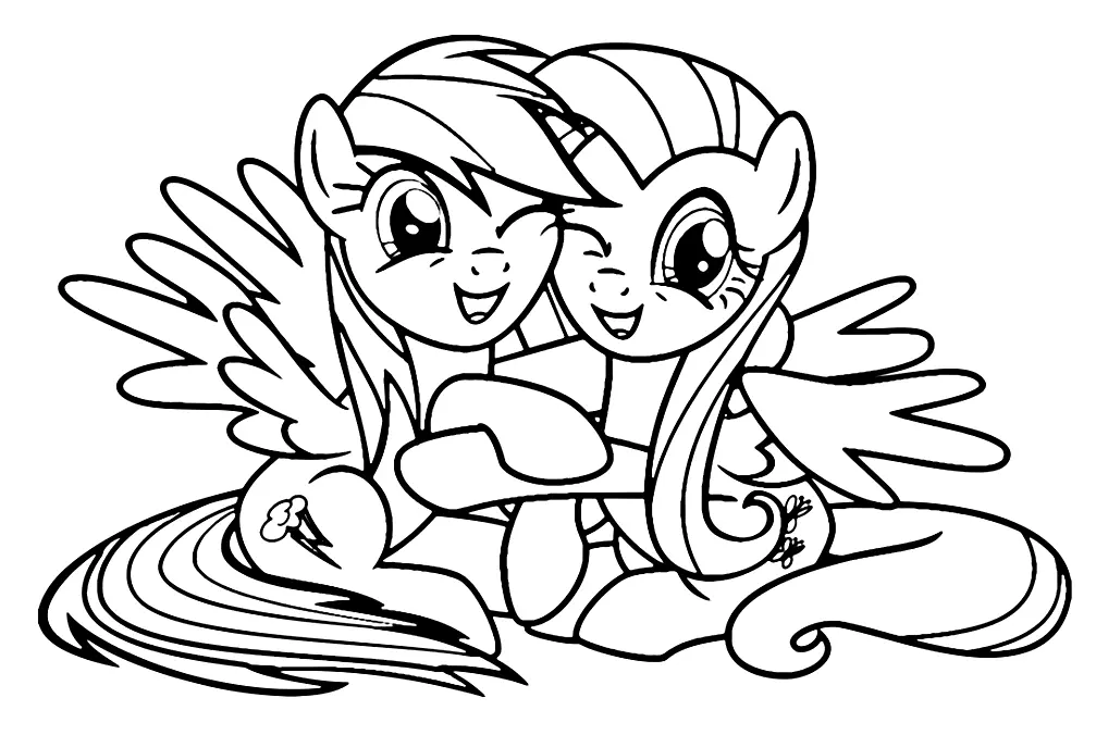 Fluttershy Coloring Pages