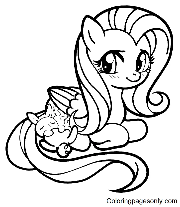 Fluttershy Coloring Pages