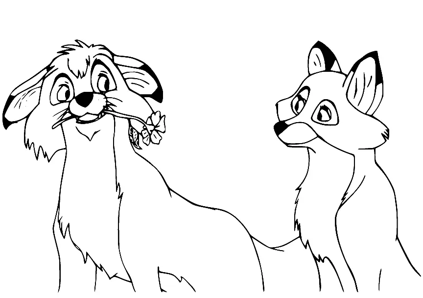Fox and the Hound Coloring Pages