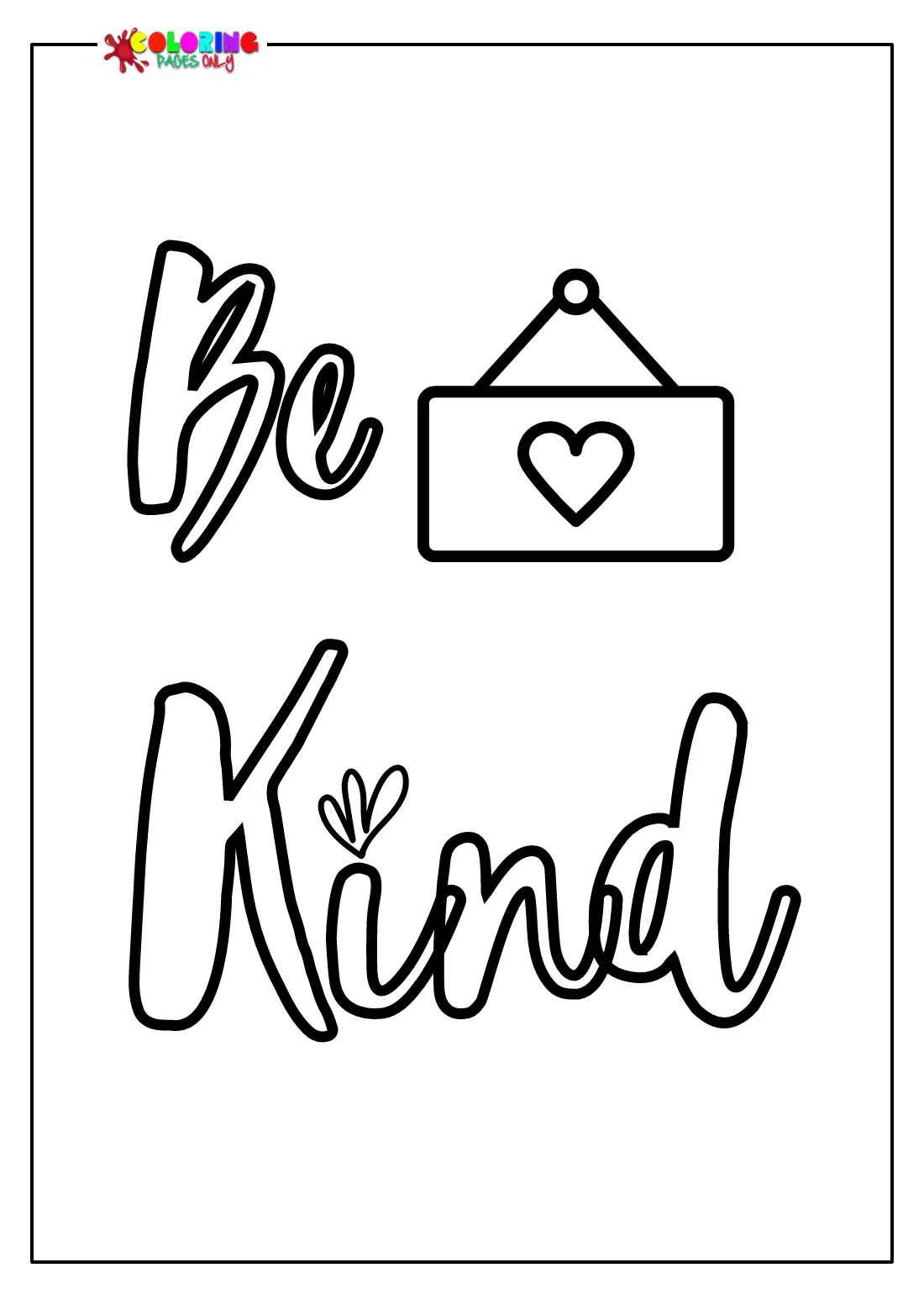 Free Kindness Coloring Pages