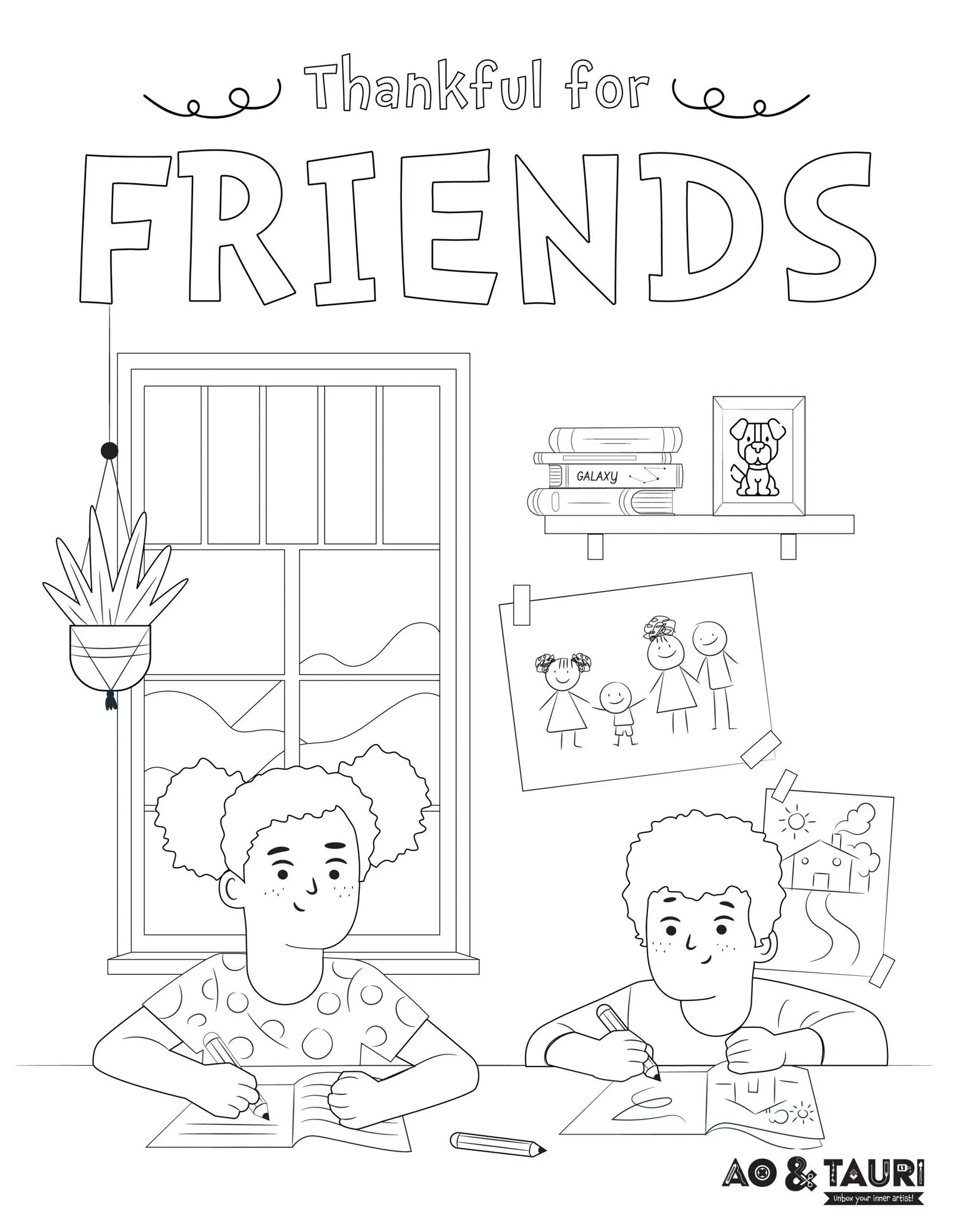 Friends TV Show Coloring Pages