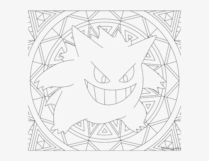 Gengar Coloring Pages