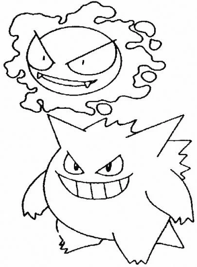 Gengar Coloring Pages