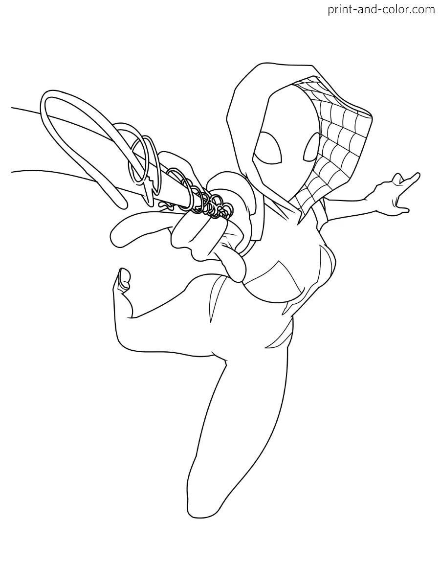 Ghost Spider Coloring Pages
