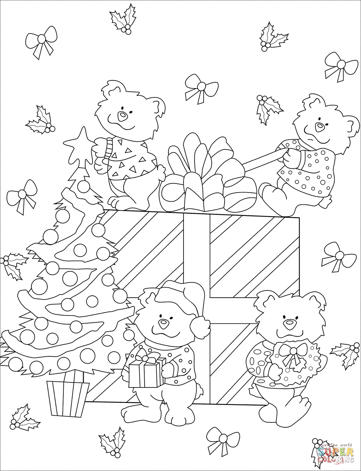 Gift Box Coloring Pages