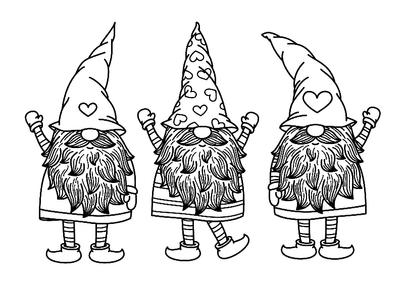 Gnome Coloring Pages