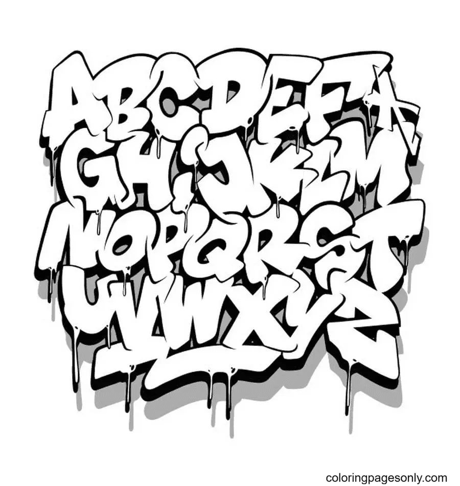 Graffiti Coloring Pages