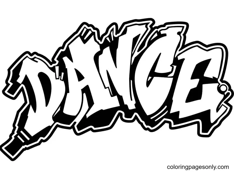 Graffiti Coloring Pages