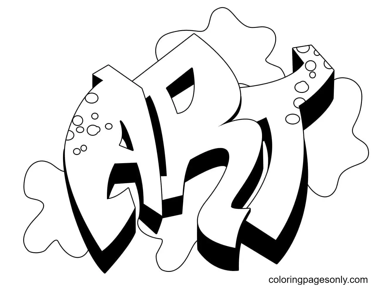 Graffiti Coloring Pages