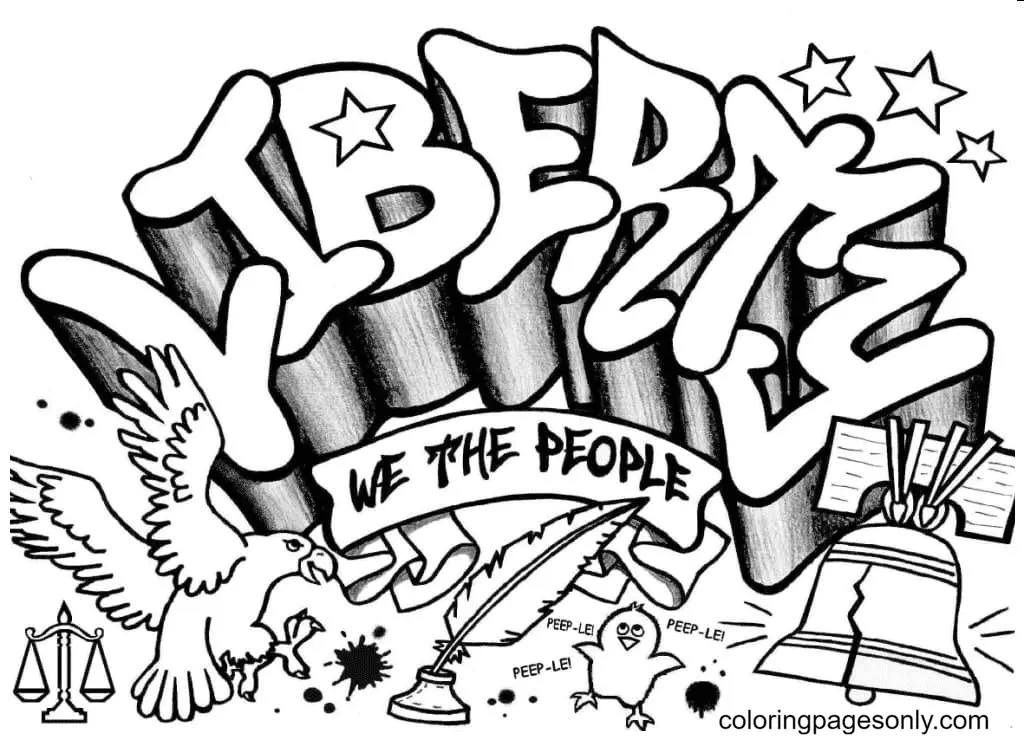 Graffiti Coloring Pages