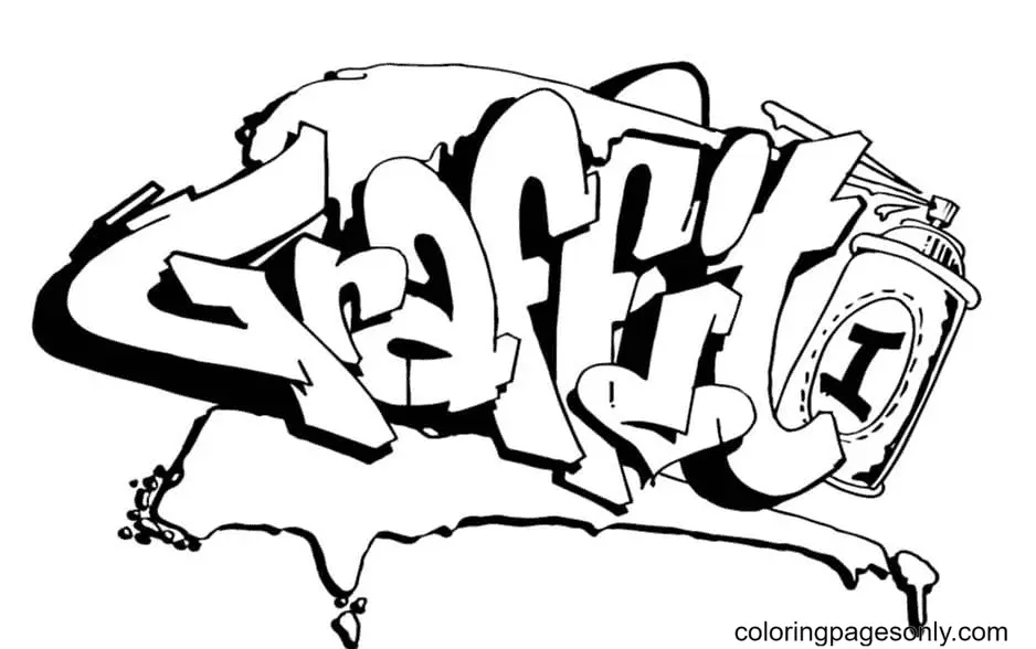 Graffiti Coloring Pages