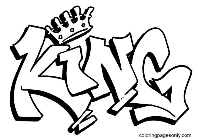 Graffiti Coloring Pages