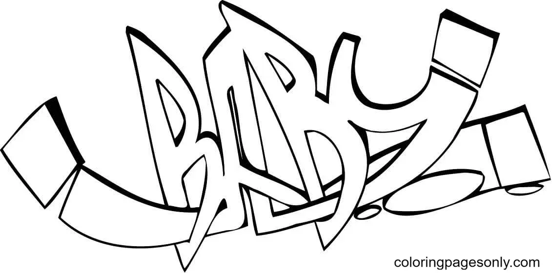 Graffiti Coloring Pages