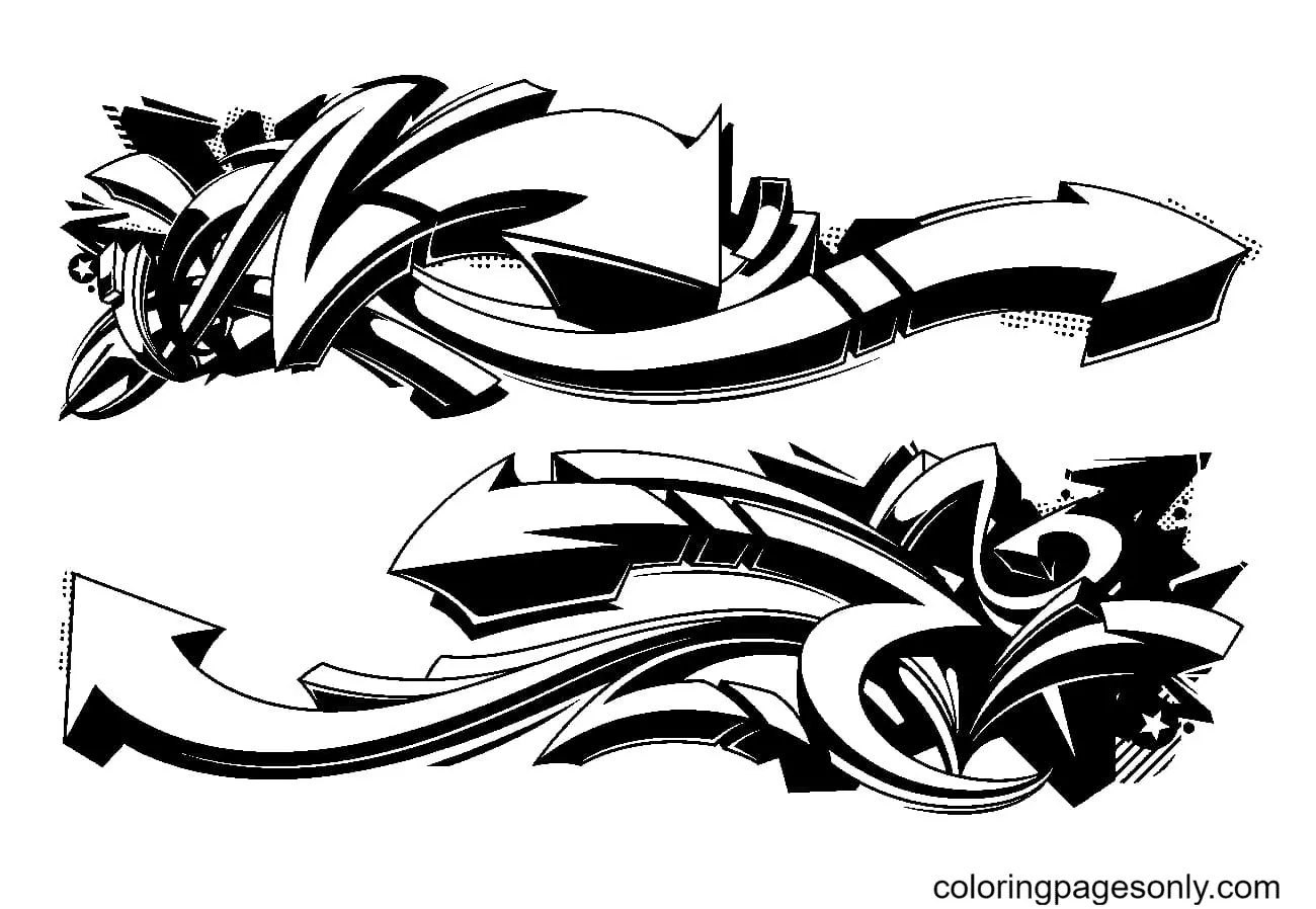 Graffiti Coloring Pages