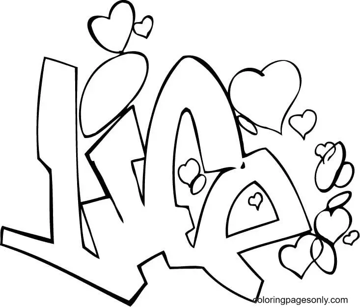 Graffiti Coloring Pages