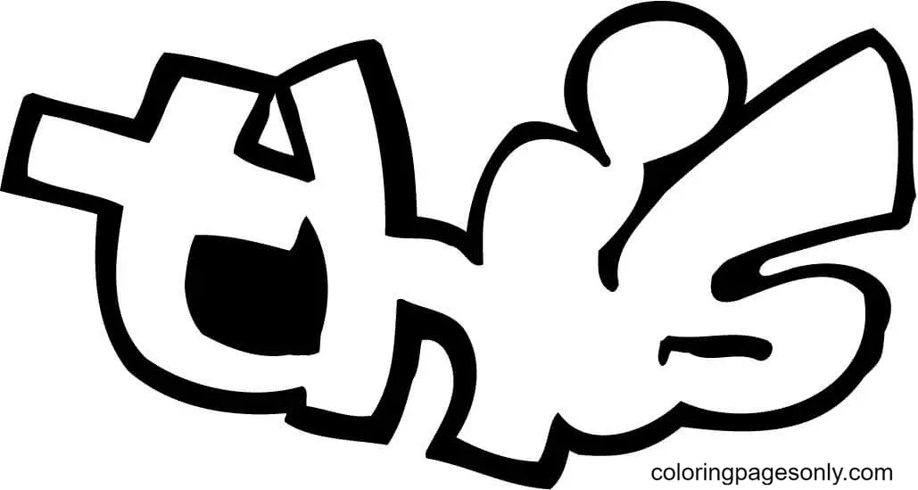 Graffiti Coloring Pages