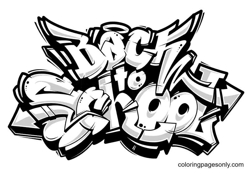 Graffiti Coloring Pages