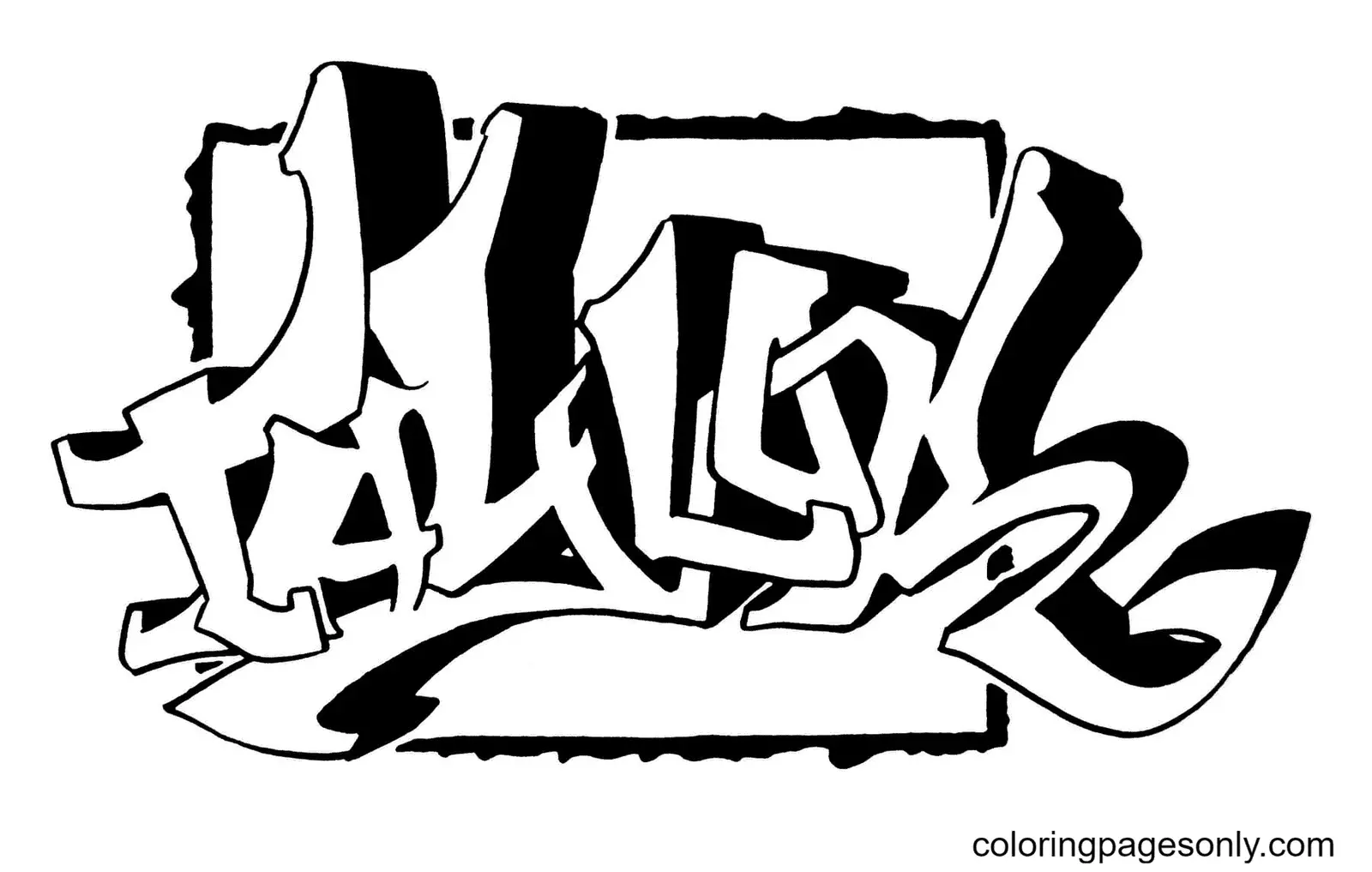 Graffiti Coloring Pages