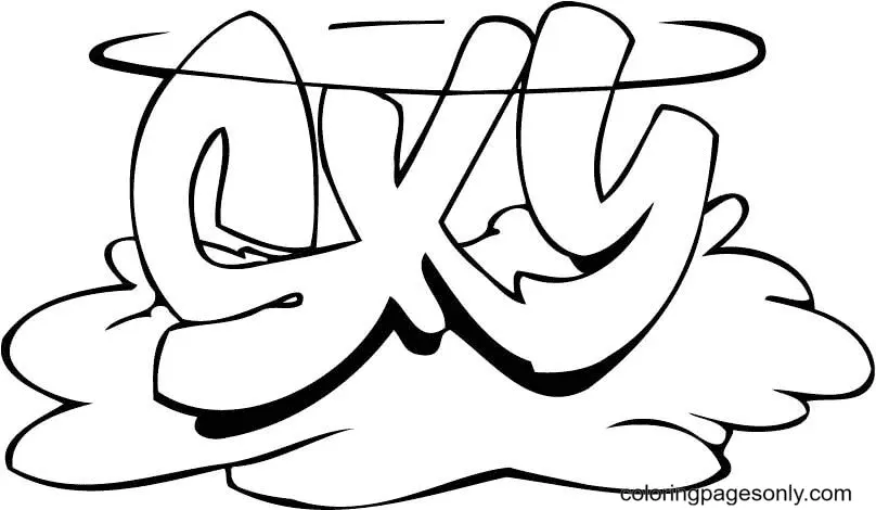 Graffiti Coloring Pages