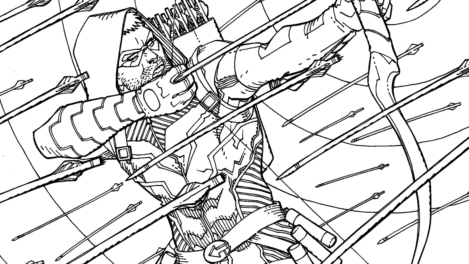 Green Arrow Coloring Pages