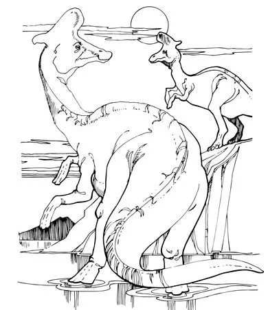 Hadrosaurus Coloring Pages
