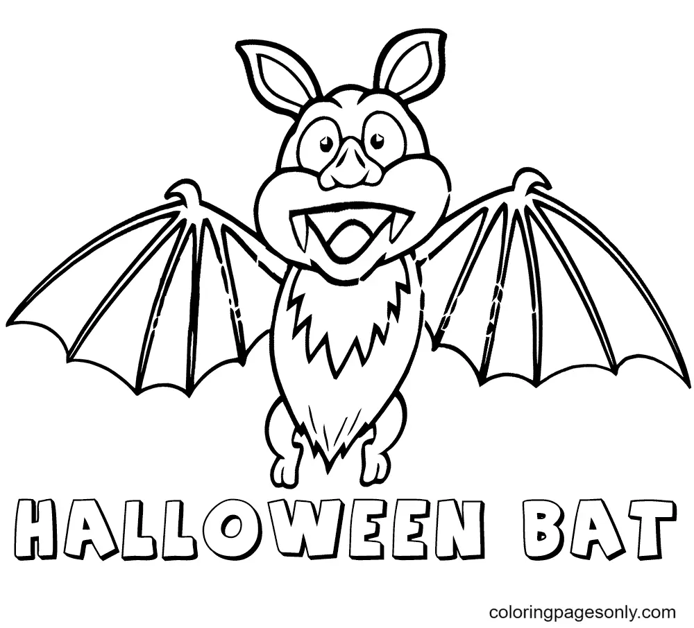 Halloween Bats Coloring Pages