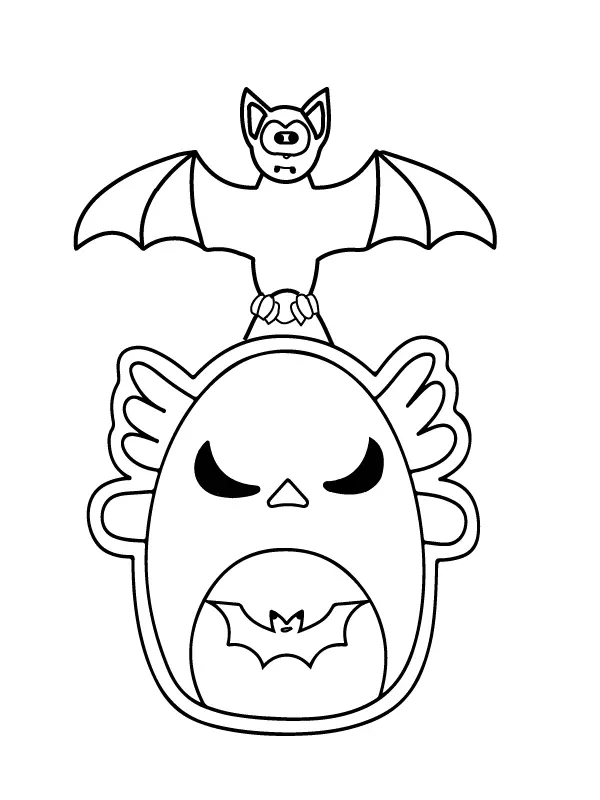 Halloween Squishmallow Coloring Pages