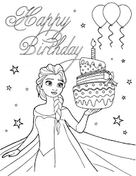 Happy Birthday Coloring Pages