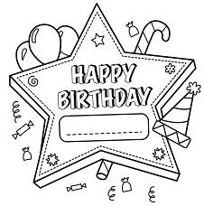 Happy Birthday Coloring Pages