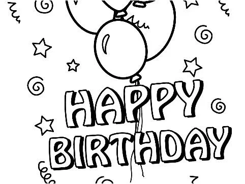 Happy Birthday Coloring Pages