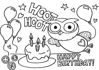 Happy Birthday Coloring Pages