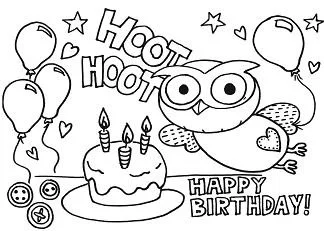 Happy Birthday Coloring Pages