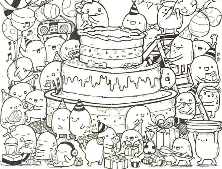 Happy Birthday Coloring Pages