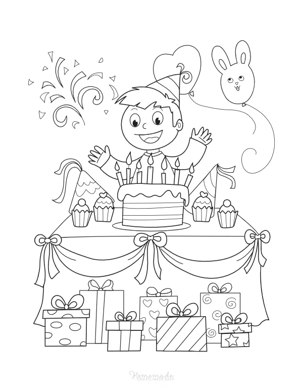 Happy Birthday Coloring Pages