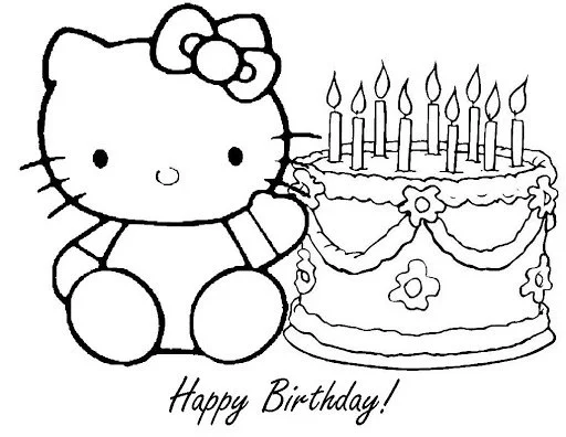 Happy Birthday Coloring Pages