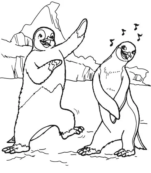 Happy Feet Coloring Pages