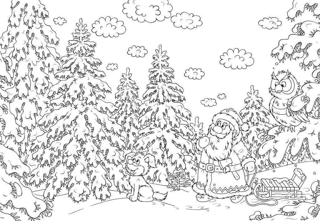 Hard Christmas Coloring Pages