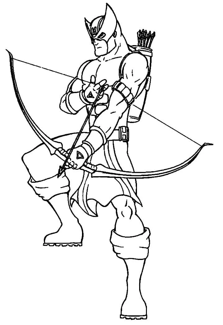 Hawkeye Coloring Pages