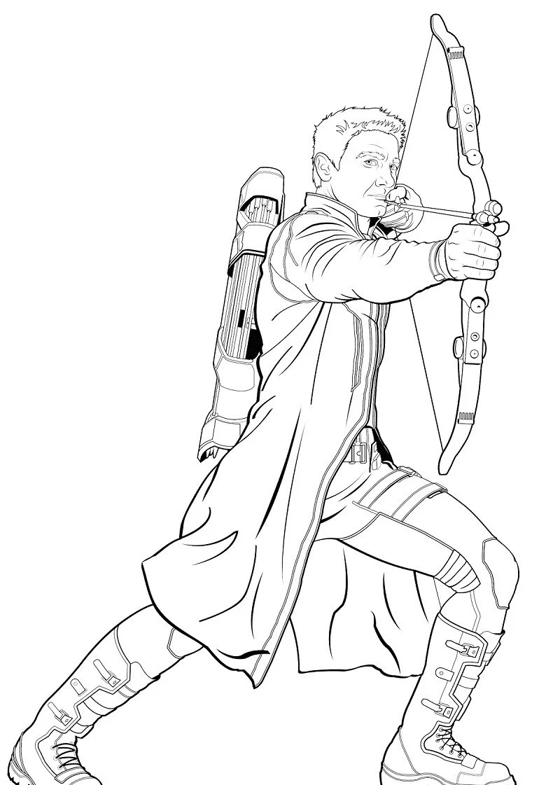 Hawkeye Coloring Pages
