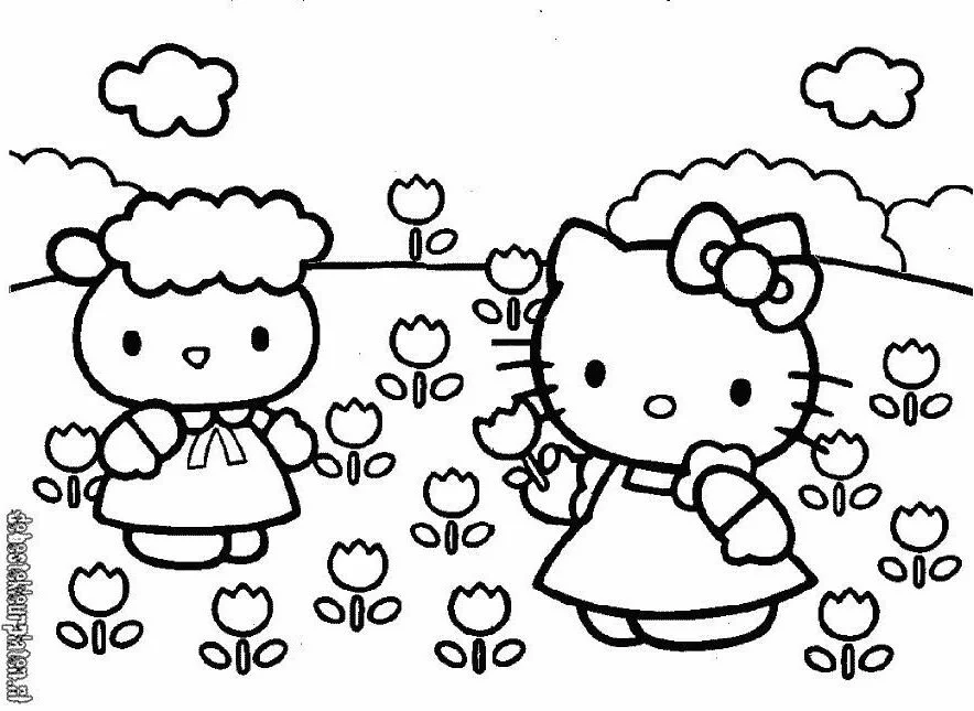 Hello Kitty and Friends Coloring Pages