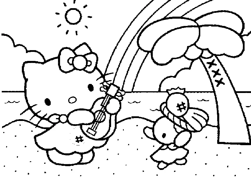 Hello Kitty Coloring Pages