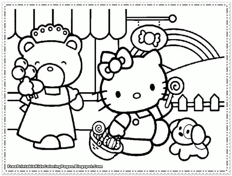 Hello Kitty Coloring Pages