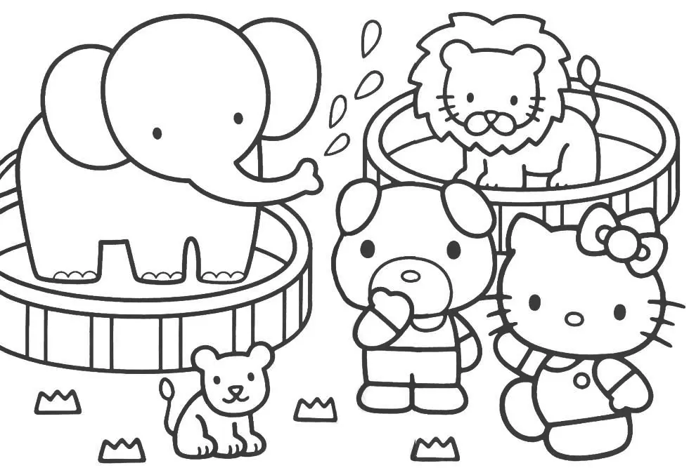 Hello Kitty Coloring Pages