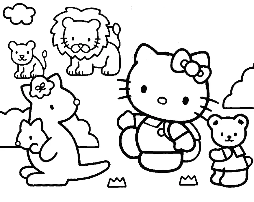 Hello Kitty Coloring Pages