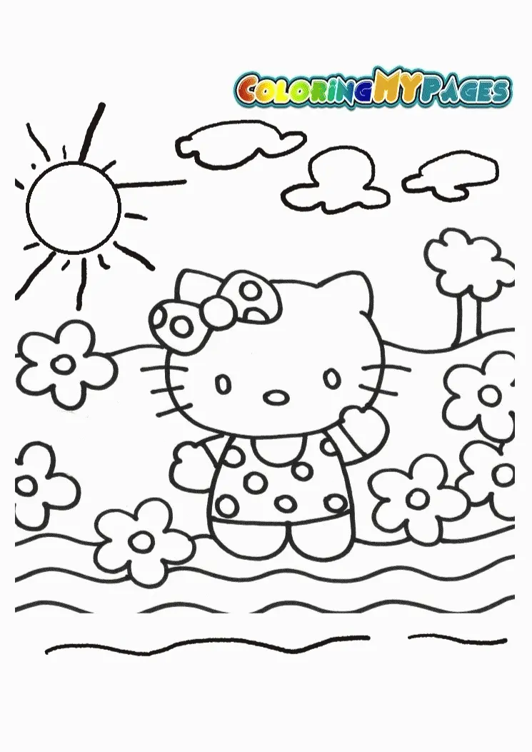 Hello Kitty Coloring Pages