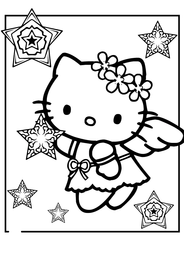 Hello Kitty Coloring Pages