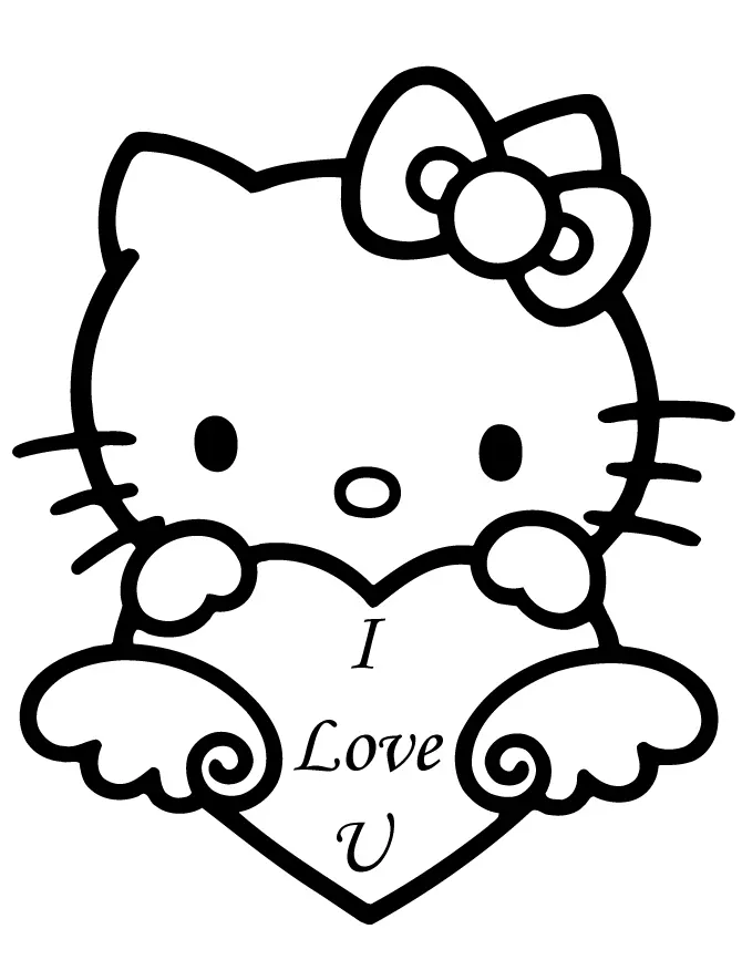 Hello Kitty Coloring Pages