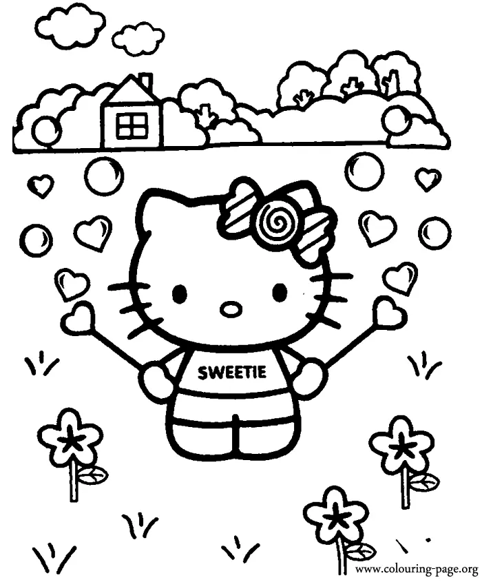 Hello Kitty Coloring Pages