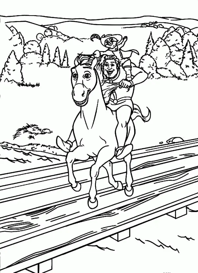 Horse and Rider Coloring Pages